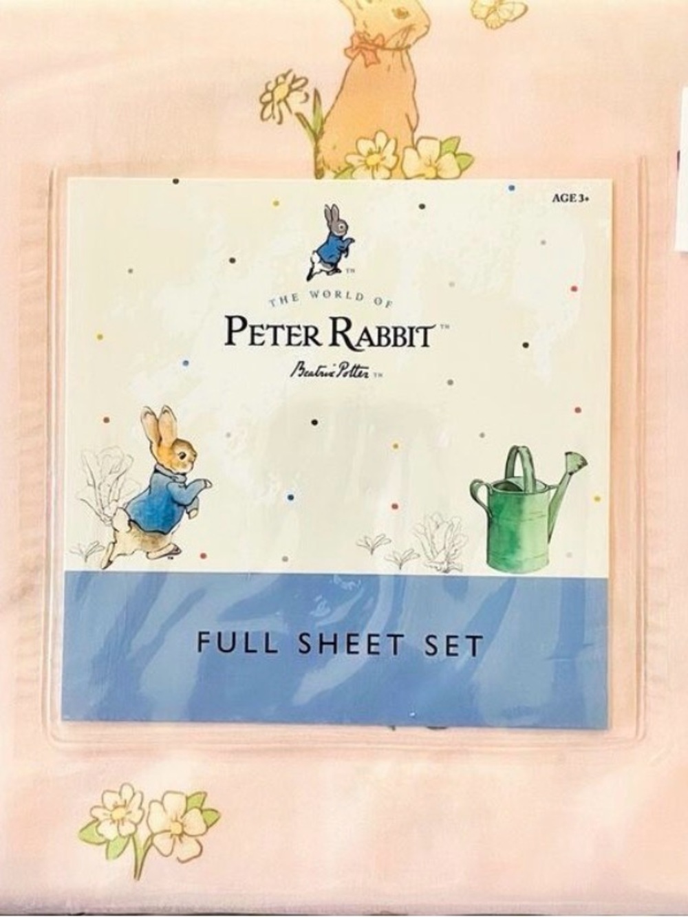 NEW Pottery Barn Peter Rabbit Beatrix Potter Sheet Set Cottage - Pink, Full Size